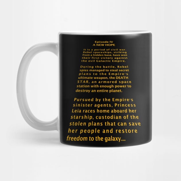 A New Hope - Opening Crawl by My Geeky Tees - T-Shirt Designs